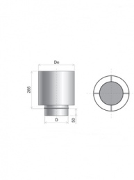 Дефлектор для дымохода AISI 304 0.5мм матовый ( D = 100 мм )